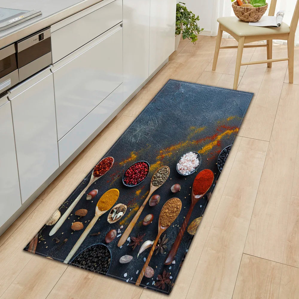 Tapete de cozinha 3D exclusivo, design artístico, toque moderno, decoração para cozinha, tapete antiderrapante, proteção para piso, estilo oriental, alta funcionalidade, acessório decorativo, durável e prático, decoração em 3D, organização inteligente, tapete premium, cozinha com estilo, design único, antiderrapante eficiente, tapete funcional, arte na cozinha, estilo moderno, essencial para cozinha. Center Doce Lar