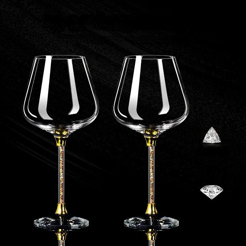 Taça de Cristal de Luxo 2 Peças – Vinho e Champanhe