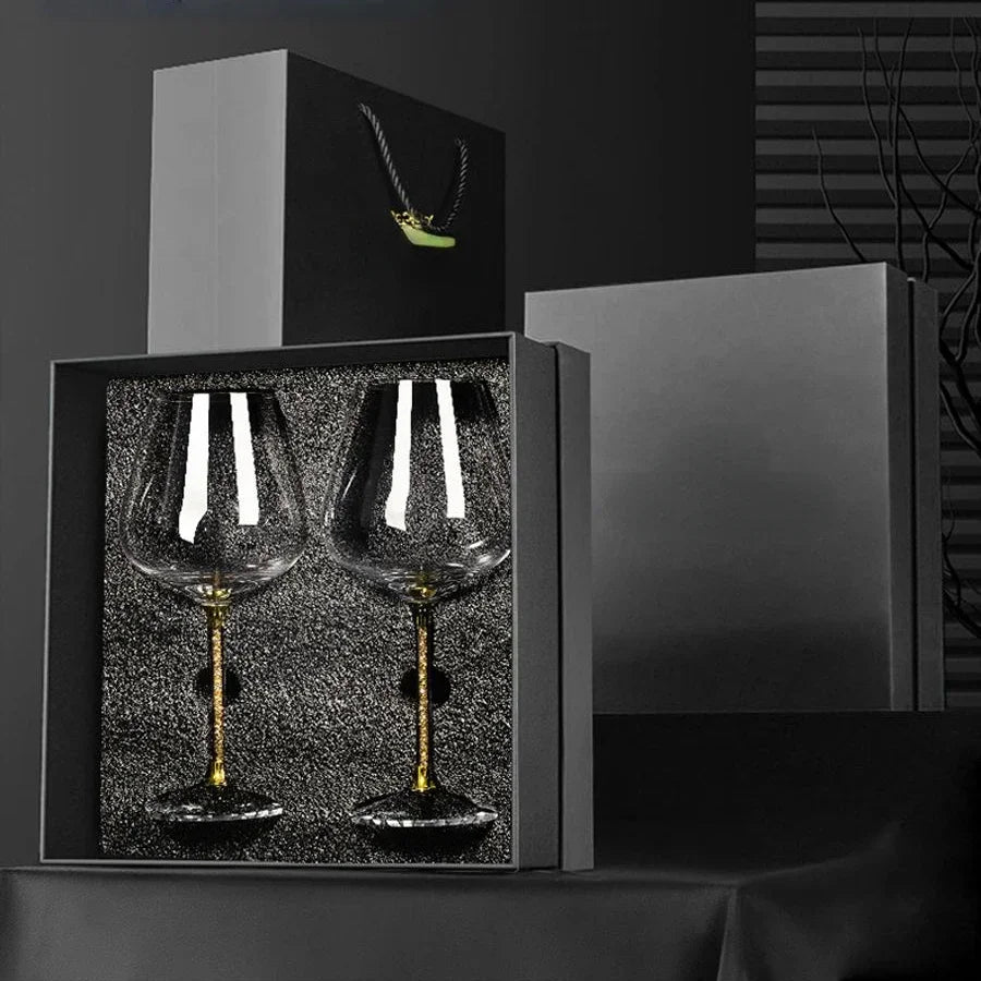 Taça de Cristal de Luxo 2 Peças – Vinho e Champanhe