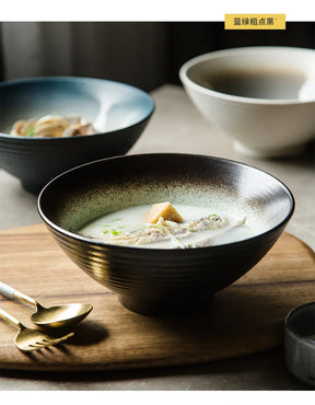 Tigela Japonesa de Cerâmica – Para Saladas e Sopas