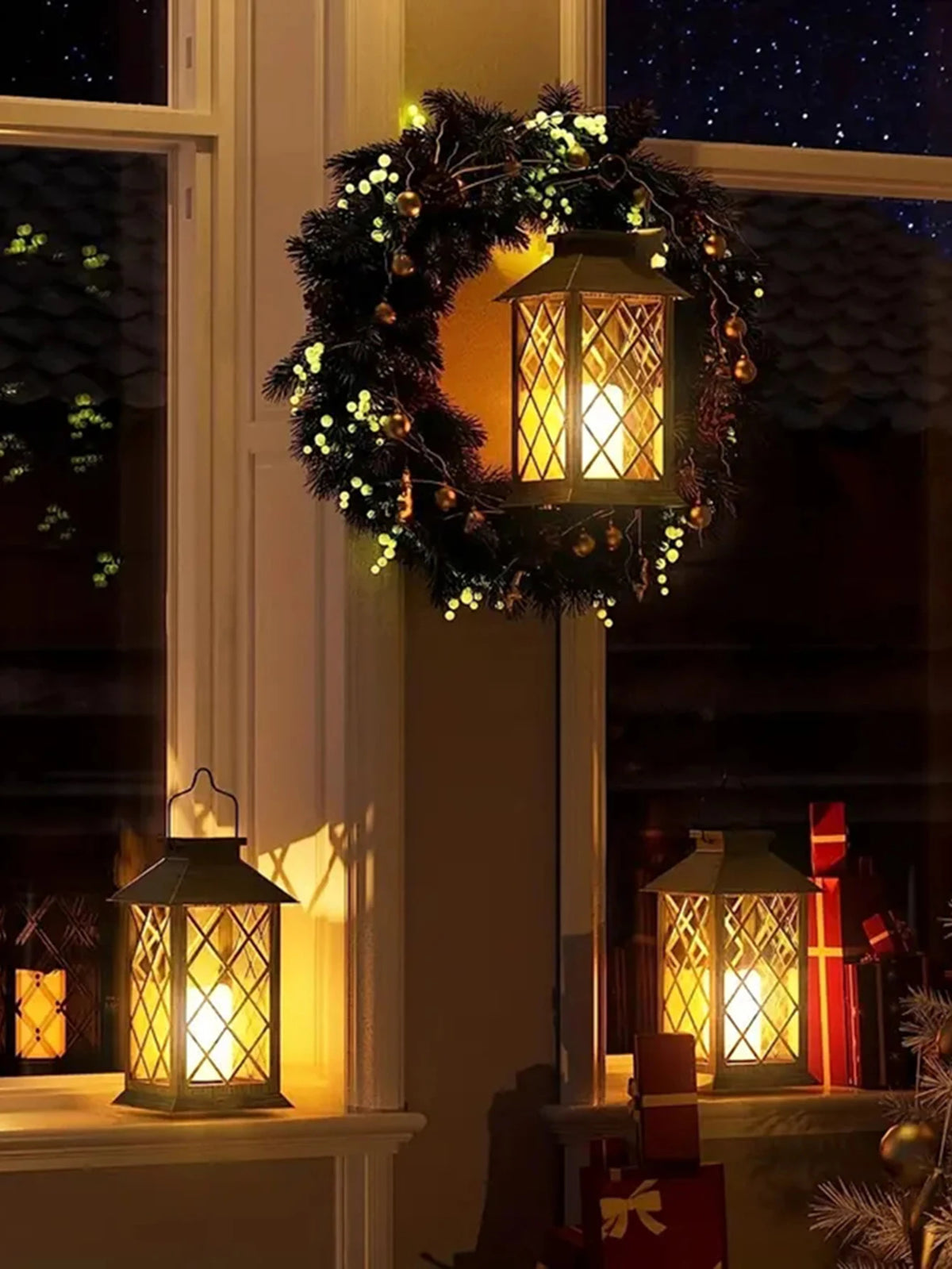 Iluminação Decorativa de Jardim Lanterna Solar
