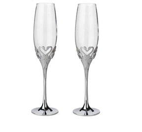 Taça de Cristal Luxo Cisne Dourado (Kit 2 taças)