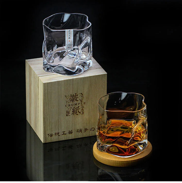Copo de Cristal para Whisky – Design Amassado