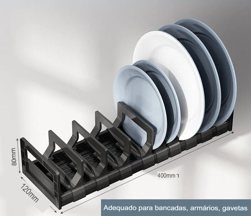 Prateleira Retrátil de Pia para Cozinha - Design Ajustável