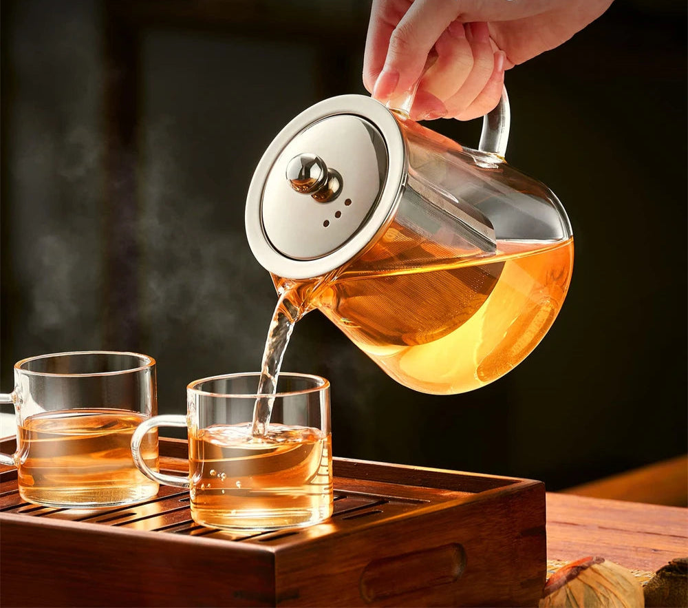 Bule de Vidro com Infusor Inox