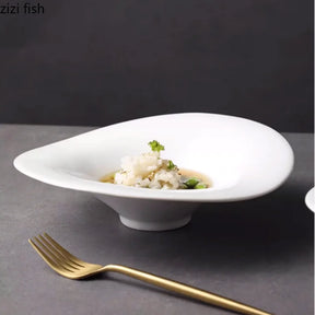 Prato Fundo Grande de Cerâmica Branca – Sopas, Saladas e Frutas