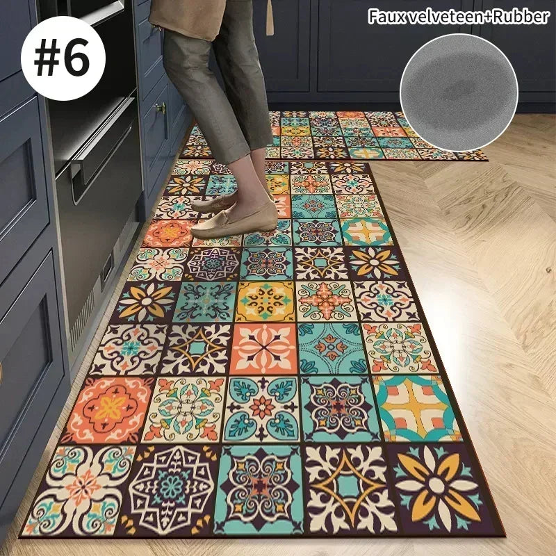  Tapete de cozinha charmoso, antiderrapante premium, decoração elegante, toque sofisticado, veludo falso, design funcional, proteção para piso, acessório essencial, cozinha organizada, estilo moderno, decoração prática, fácil de limpar, resistente e durável, antiderrapante seguro, tapete lavável, estilo versátil, conforto na cozinha, design decorativo, decoração charmosa, acessório premium. Center Doce Lar.