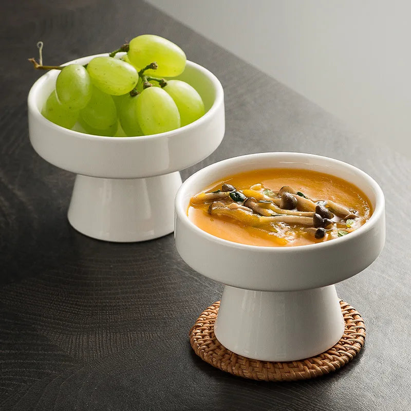 Prato para Petisco com Pé Alto – Para Sorvetes, Frutas e Petiscos