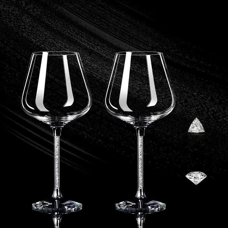 Taça de Cristal de Luxo 2 Peças – Vinho e Champanhe
