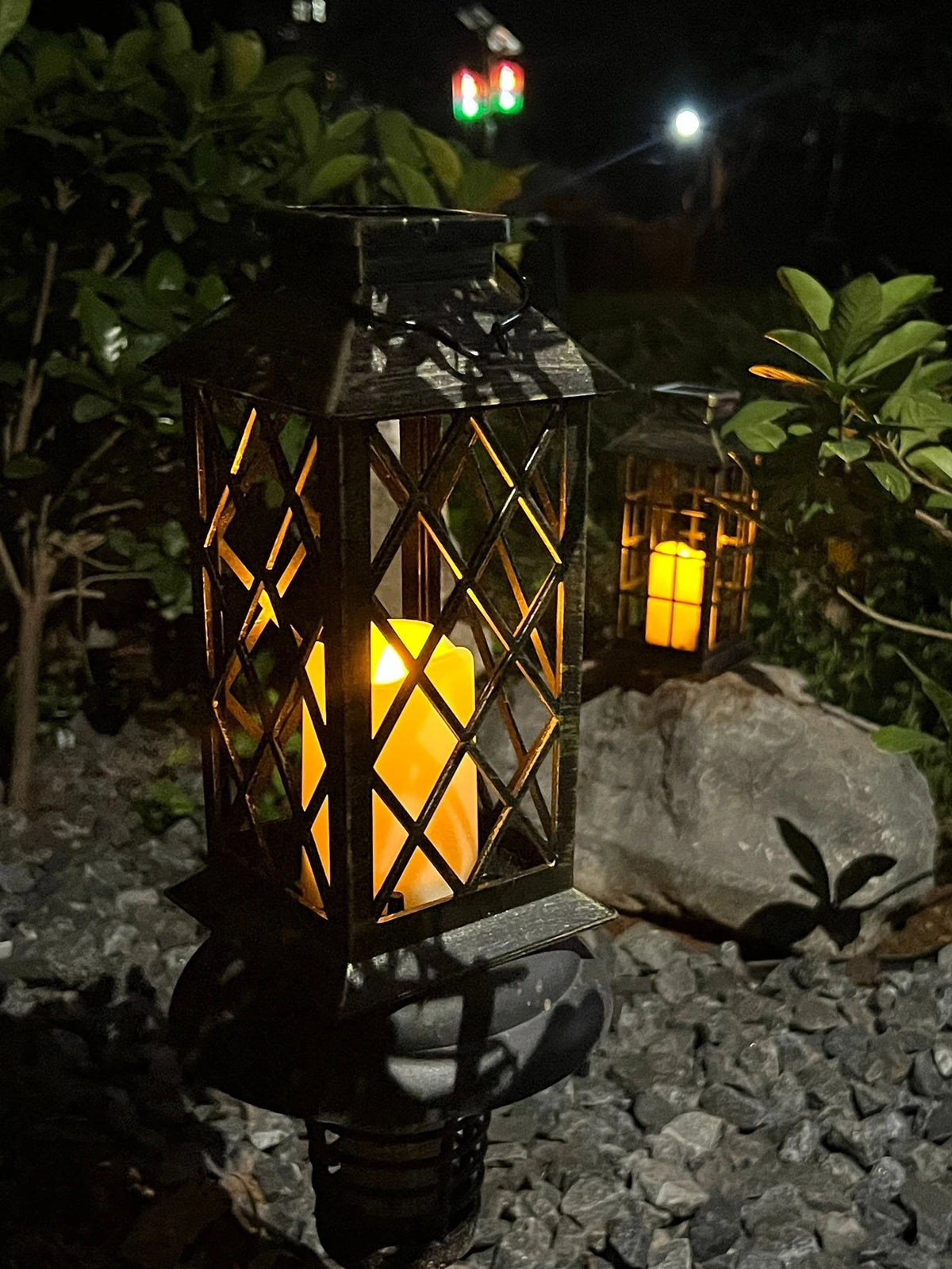 Iluminação Decorativa de Jardim Lanterna Solar