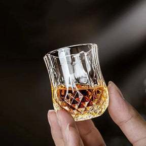 Conjunto 6 Copos de Vidro para Whisky – Design Diamante