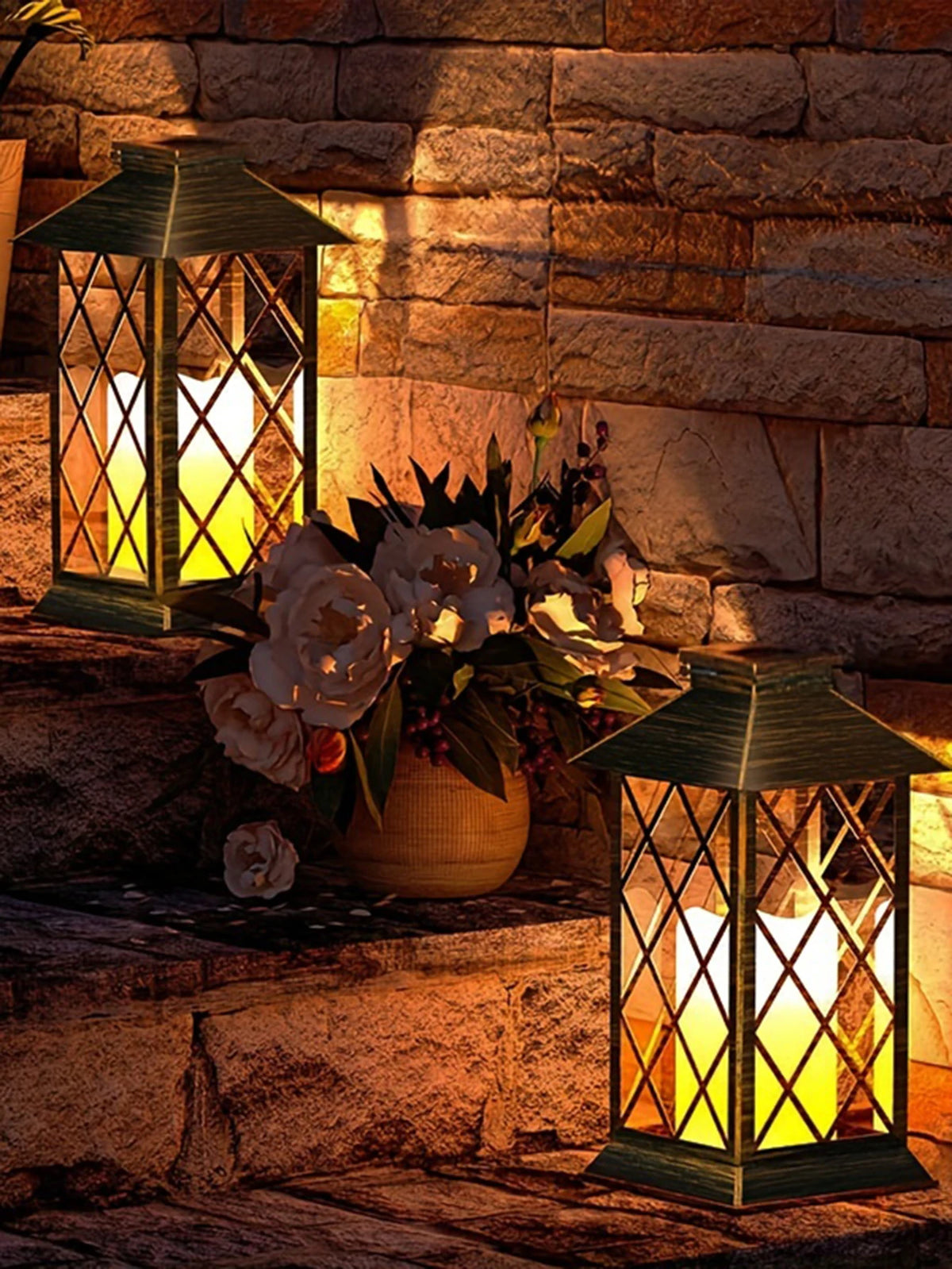 Iluminação Decorativa de Jardim Lanterna Solar