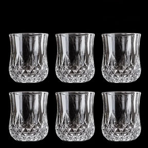 Conjunto 6 Copos de Vidro para Whisky – Design Diamante