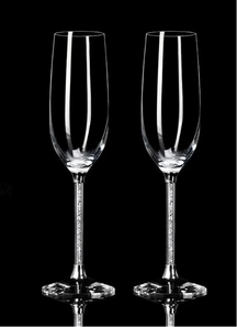 Taças de Cristal Diamante 2 Peças – Luxo Europeu