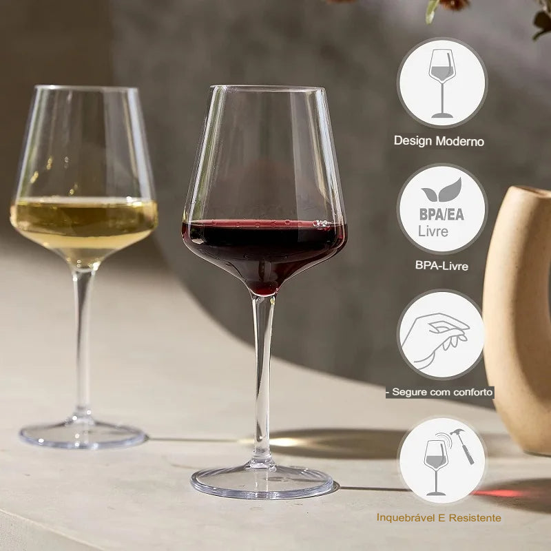 Taça Transparente Premium para Vinho, Sucos e Drinks 