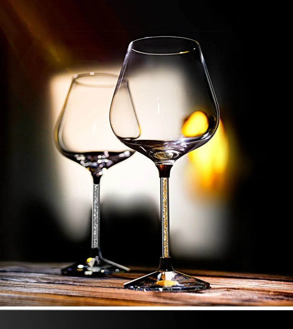 Taça de Cristal de Luxo 2 Peças – Vinho e Champanhe