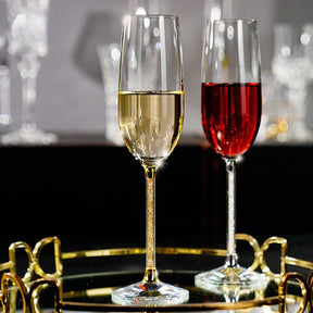Taças de Cristal Diamante 2 Peças – Luxo Europeu